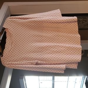 Cute pink and black polka-dot blouse